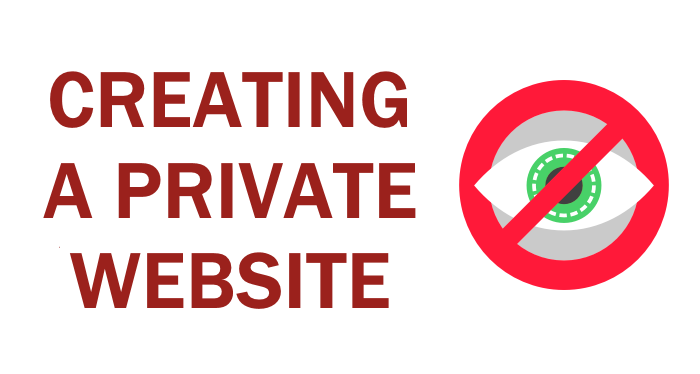 How to create a private website